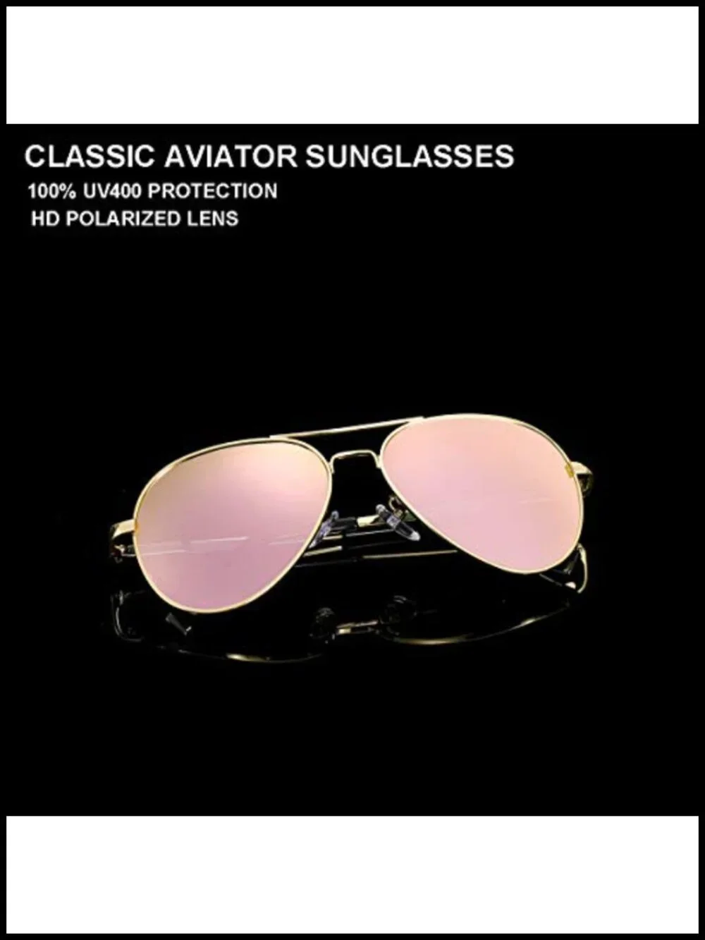Small Aviator Sunglasses 52mm Polarized UV Protection for Thin Faces